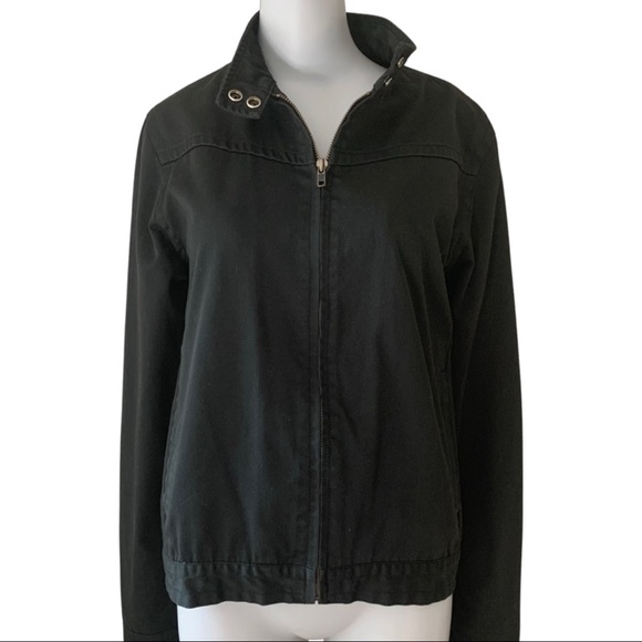 VOLCOM Frochickie Jacket Full Zip Twill Cotton Black Utility Size Large - Picture 6 of 16